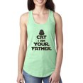 thumbnail image 1 of Cat I Am Your Father Cat Lover Ladies Racerback Tank Top, Mint, Large, 1 of 5