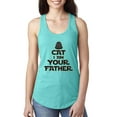 thumbnail image 1 of Cat I Am Your Father Cat Lover Ladies Racerback Tank Top, Tahiti Blue, Large, 1 of 5