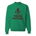 thumbnail image 1 of Cat I Am Your Father Cat Lover Unisex Crewneck Graphic Sweatshirt, Kelly, X-Large, 1 of 5