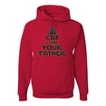 thumbnail image 1 of Cat I Am Your Father Cat Lover Unisex Graphic Hoodie Sweatshirt, Red, 3X-Large, 1 of 5