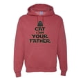 thumbnail image 1 of Cat I Am Your Father Cat Lover Unisex Graphic Hoodie Sweatshirt, Vintage Heather Red, Medium, 1 of 5