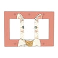thumbnail image 1 of Cat Ice-Cream Switch Cover Decorative Wall Plate 3-Gang Standard Size, 1 of 5