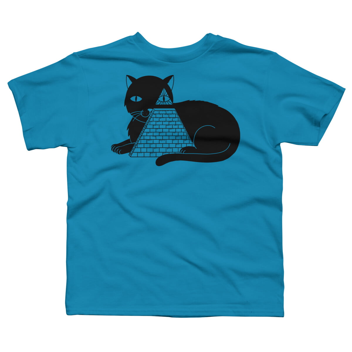 CAT & JACK Boys' Shark Graphic Short Sleeve T-Shirt, Blue M (8/10)