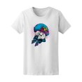 thumbnail image 1 of Cat In Blue Hat And Bow T-Shirt Women -Image by Shutterstock, Female x-Large, 1 of 2