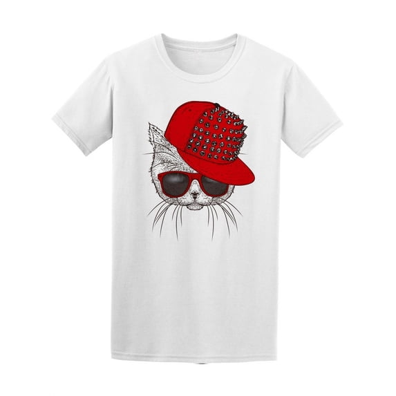 Cat In Cap With Spikes Tee Men's -Image by Shutterstock