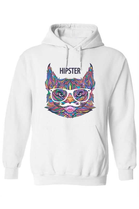 Cat In Colorful Pattern Hoodie Women -Image by Shutterstock, Female 3X-Large