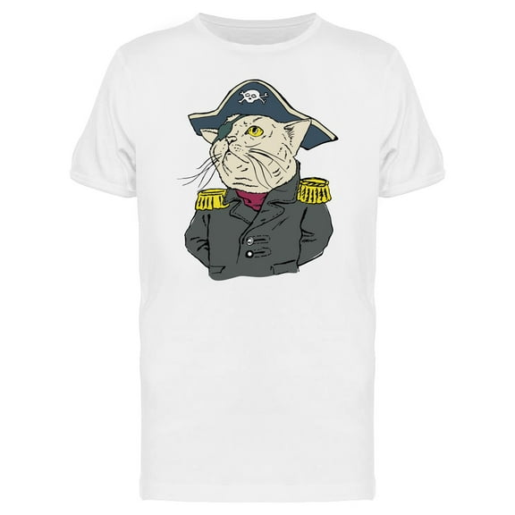 Cat In Pirate Costume Tee Men's -Image by Shutterstock