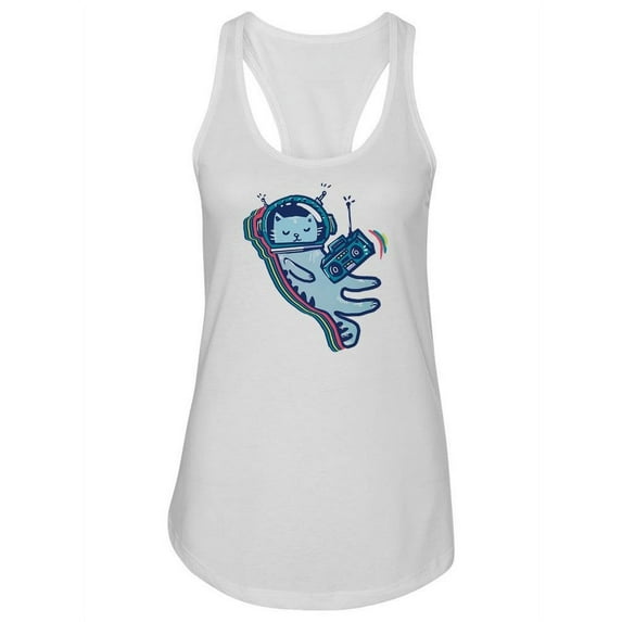 Cat In Space Tank Women -Image by Shutterstock, Female XX-Large