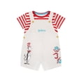 thumbnail image 1 of Cat In The Hat Baby Boy 2 Piece Shortall Set, Sizes 0-24 Months, 1 of 6