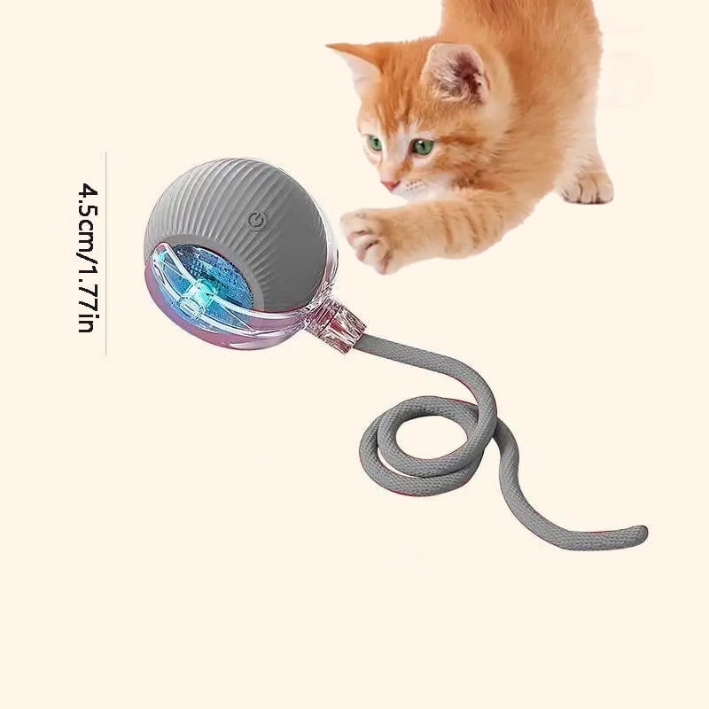 Cat Interactive Ball Toys Automatic Rolling Ball For Kitten Rechargeable Smart Pet Electric Toys With Teaser Sensor Cat Ball Toy