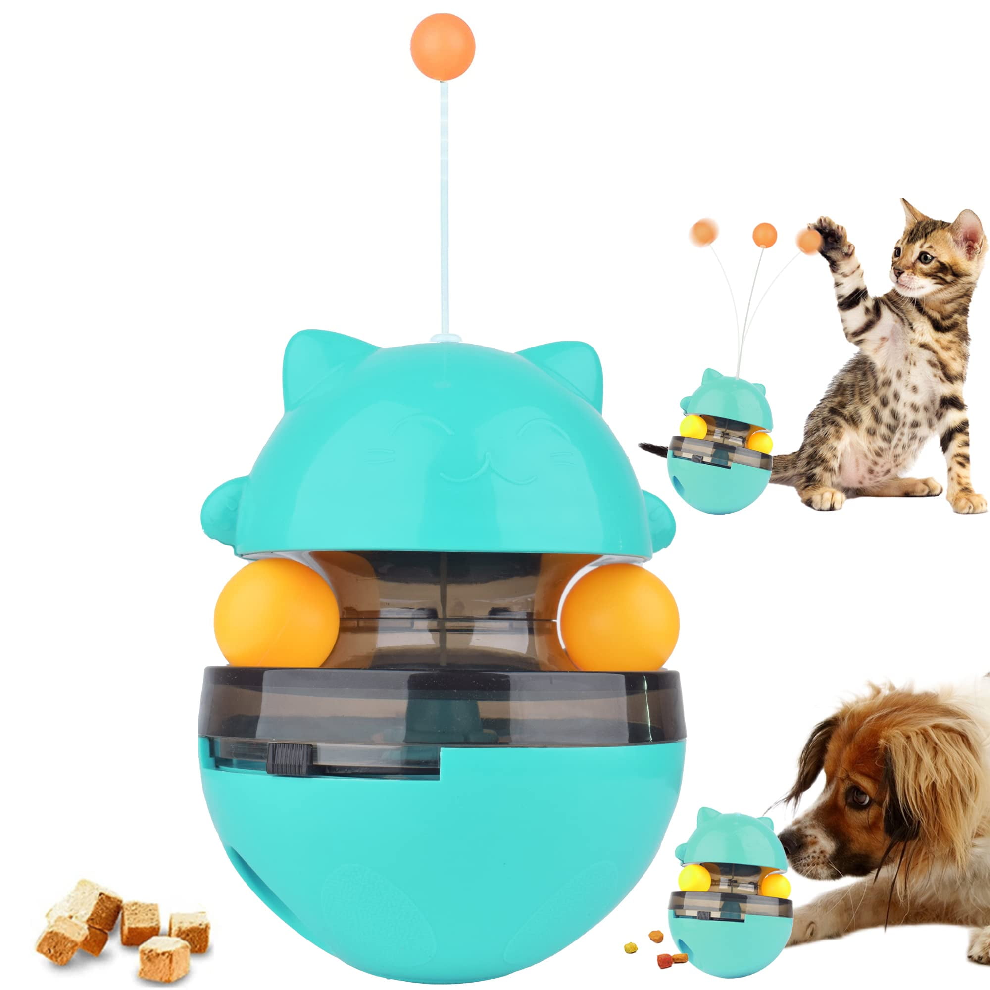 IZiv Dog Treat Dispenser Ball - Interactive Puzzle Toy With Giggle Sound, Adjustable Slow Feeder For All Sizes