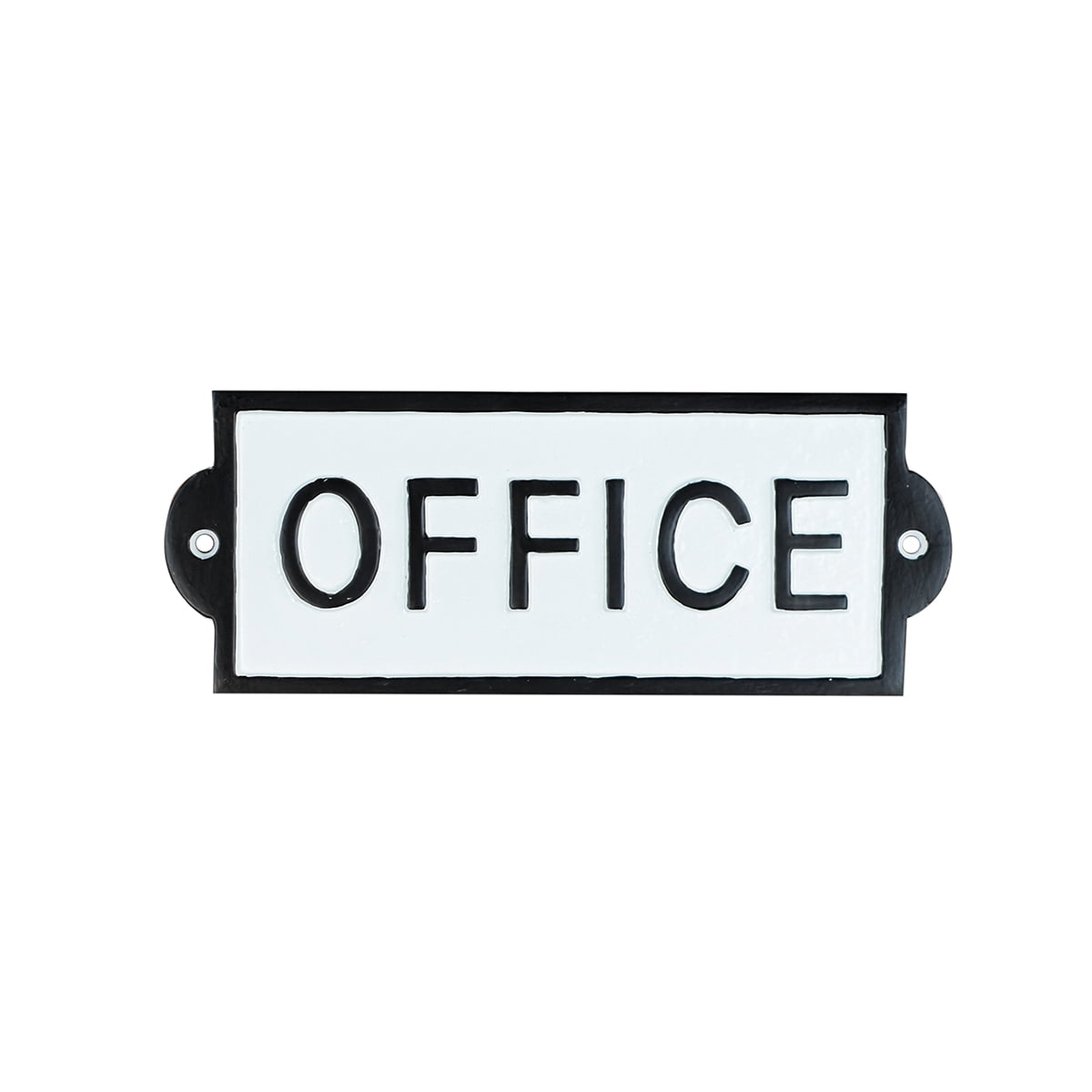 Cat Iron Black White Home Office Door Sign Business Shop Rustic Metal ...