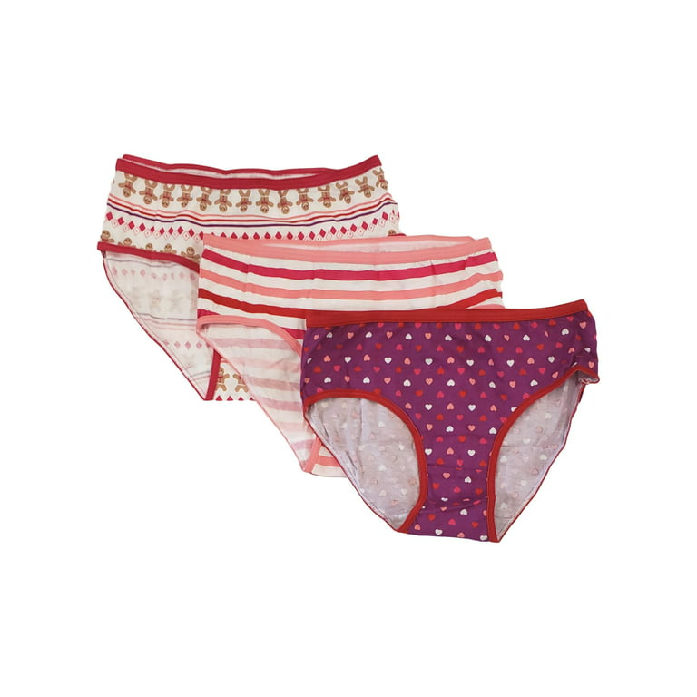 Cat& Jack Girls Briefs Print Panties Underwear 3 Count Pack 100% Cotton L( 10/12) 