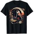 thumbnail image 1 of Cat Japan Style Funny Cat Gift Retro Vintage Funny Cat T-Shirt, 1 of 2