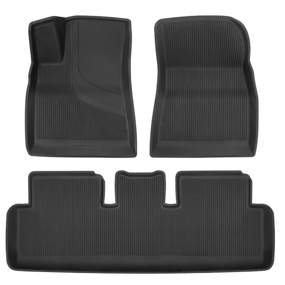 Cat JustFit 3D Floor Mats for Tesla Model 3 2017-2024 - Custom Fit Tesla Model 3 Floor Mats with Extended Coverage Design, Premium Tesla Model 3 Accessories