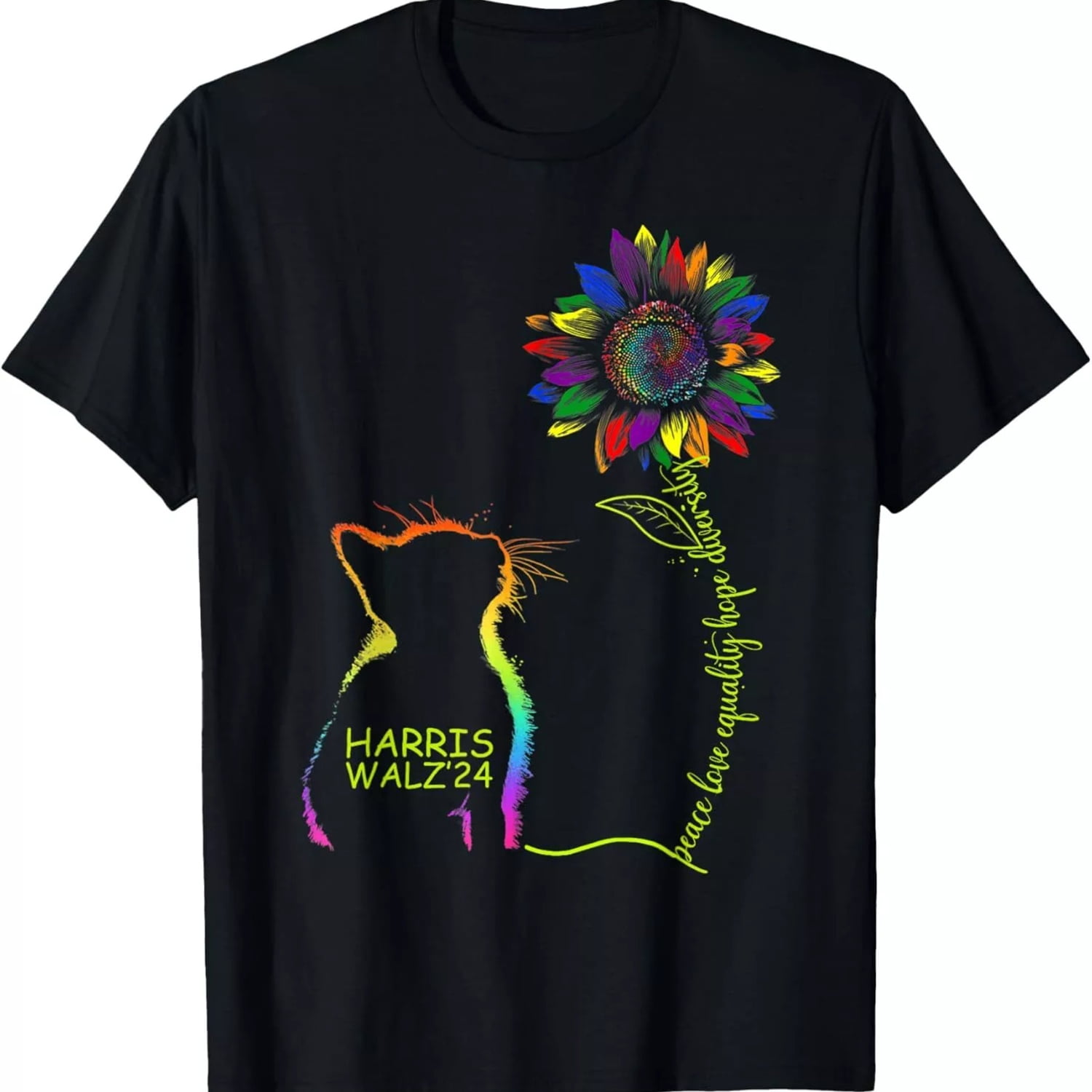 Cat Kamala Harris Tim Walz 2024 Peace LGBT Harris Waltz T-Shirt ... Tim Walz Cat Kamala Harris Tim Walz 2024 Peace LGBT Harris Waltz T-Shirt ...
