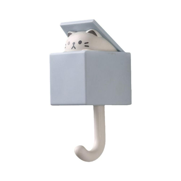 Cat Key Hook 1PC Creative Adhesive Coat Hooks Cute Cat Key Holder Hooks Wall Decorations Hanger Holder for Hanging Hat Towel Backpacks Key Scarf Bags Home Office Use Walmart