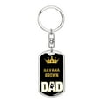 thumbnail image 1 of Cat Key Ring Havana Brown Cat Dad King Keychain Stainless Steel or 18k Gold, 1 of 10