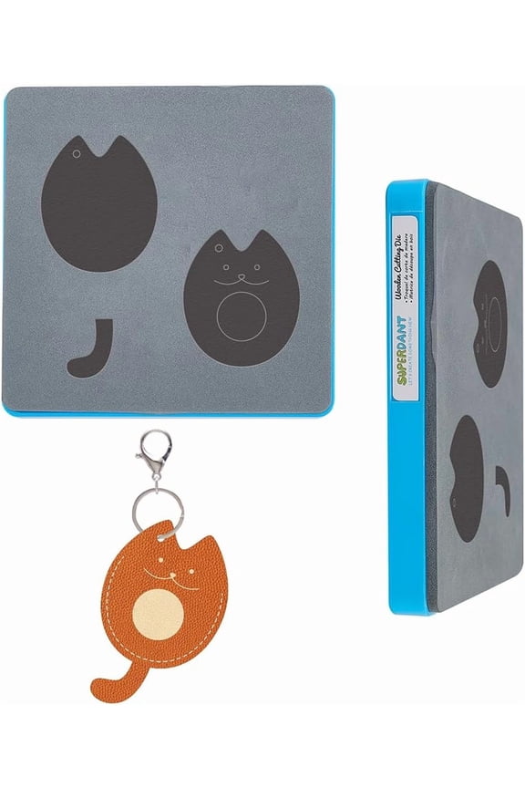 Cat Keychain Leather Wooden Die Cutting Key Ring Pendant Leather Cutting Die for DIY Art Crafts Ornament Die Cutter Keychain Cutting Die Cuts for DIY Crafts Making DIY