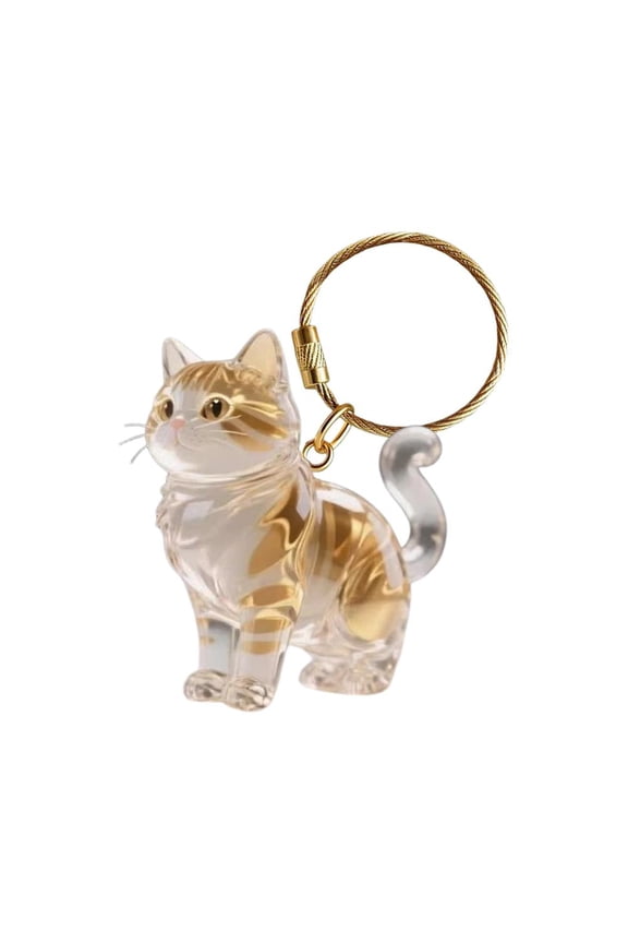 Cat Keychain,Pet Hair Memorial Keepsake,For Pet Remembrance Fillable Keychain