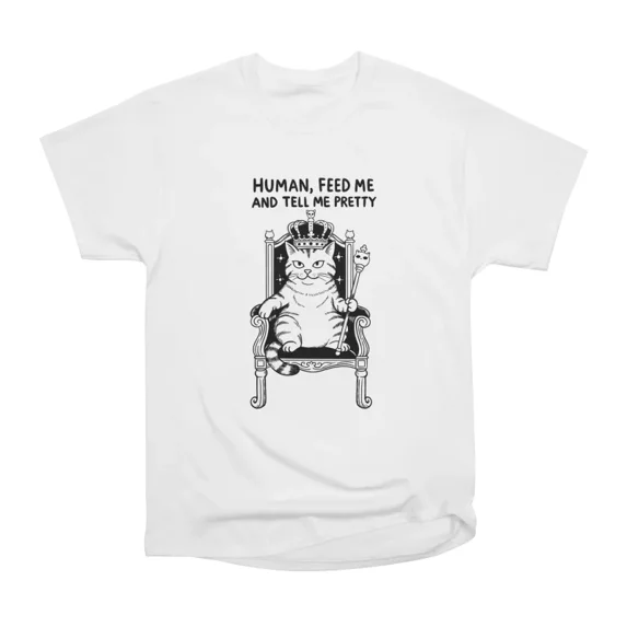 Cat King T-Shirt Tee Gift For Him Merch For Her Apparel For Friend ...
