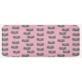thumbnail image 1 of Cat Kitchen Mat, Greyscale Feline Portraits with Pastel Colored Stars and Hearts Background, Plush Decorative Kitchen Mat with Non Slip Backing, 47" X 19", Grey Pink Pale Pink, by Ambesonne, 1 of 1