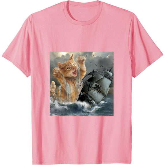 Cat Kitten Kraken The Krakitten Softstyle Unisex T-Shirt,Light Pink Color,Size XL