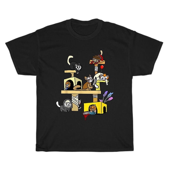 Cat Kitten Pet Animal Lover Horror Halloween Costumes T-Shirt Unisex Tee Gift