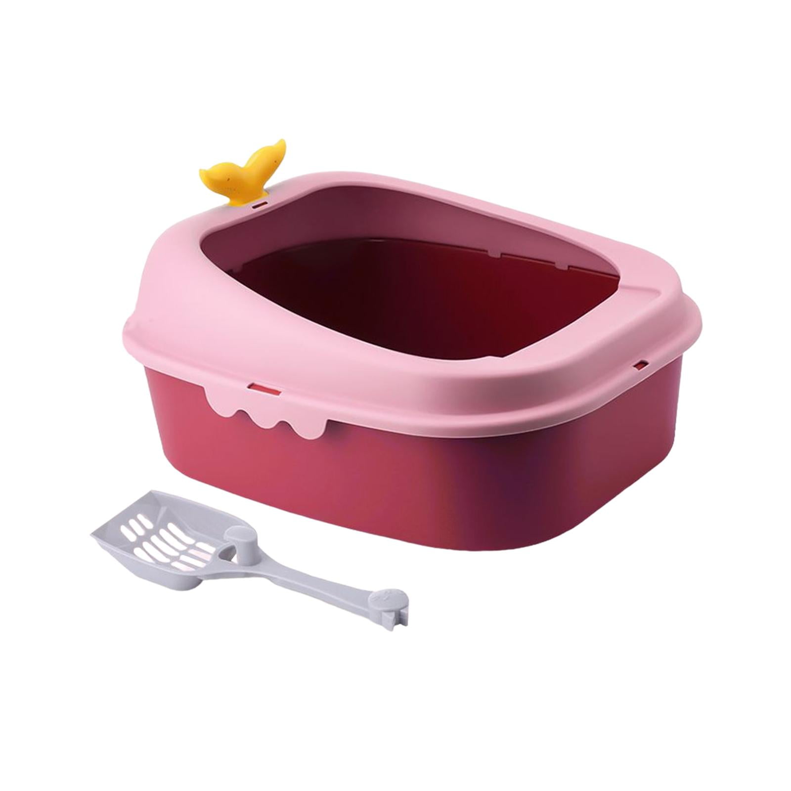 Cat Kitten Potty Toilet Open Top Pet Litter Tray PP Large Space Bedpan