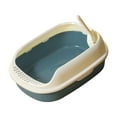 thumbnail image 1 of Cat Kitten Toilet Pet Litter Tray Bedpan Cat Litter Container Navy, 1 of 7