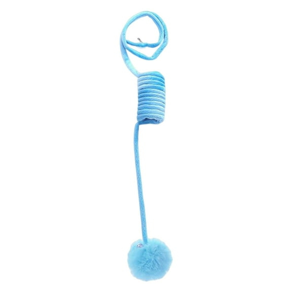 Cat Kitten Toy Spring Fuzzy Balls Rope Funny Bluish