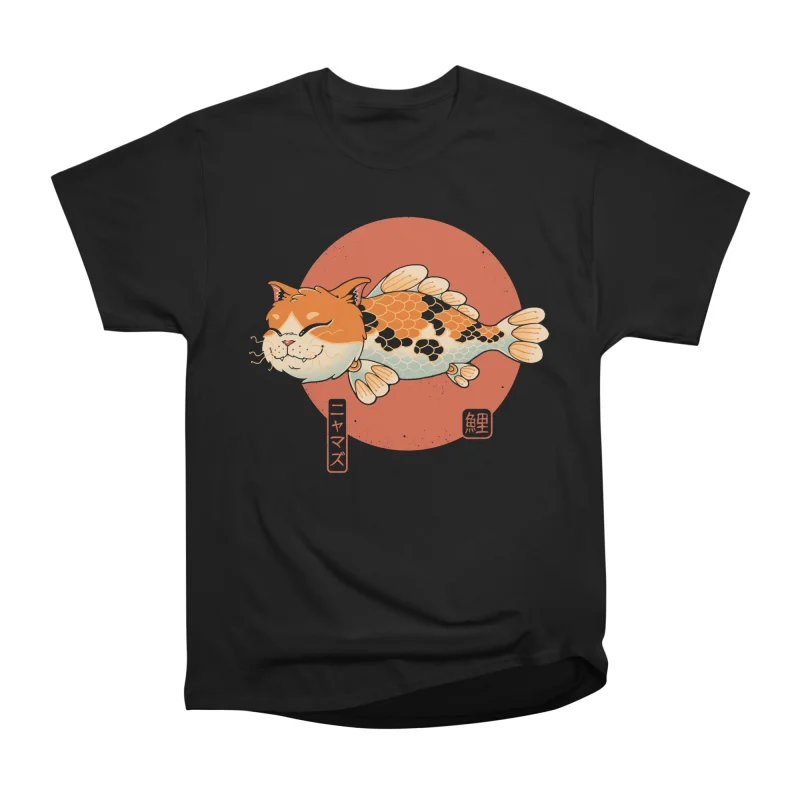 Cat Koi Fish T-Shirt Tee Gift For Him Merch For Her Apparel For Friend ...