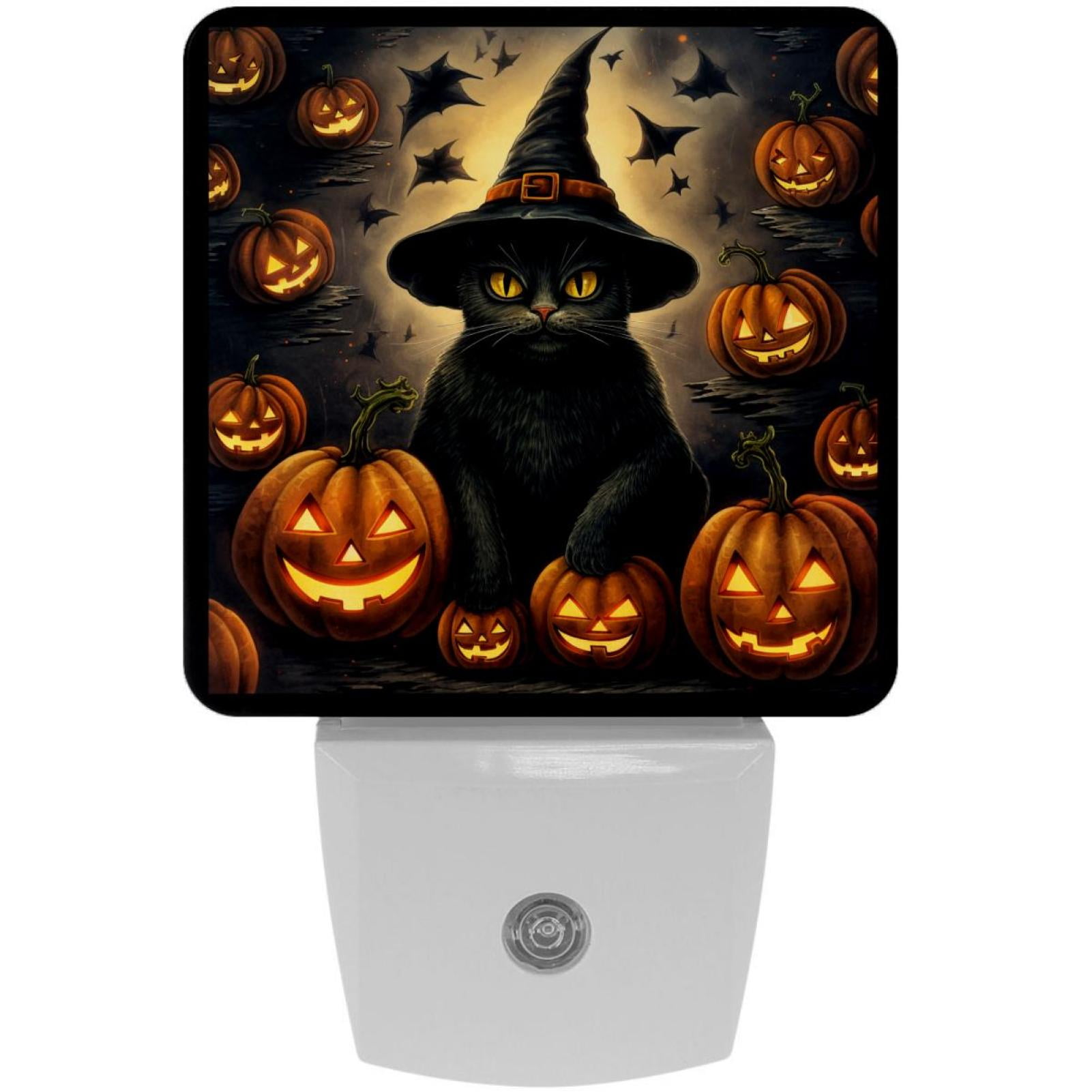 Cat LED Square Night Lights - Energy Efficient Plug-in Wall Lamp with ...