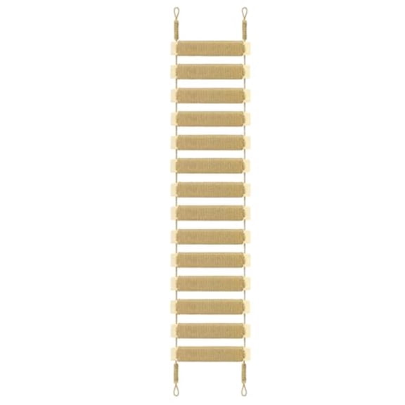 Cat Ladder for Indoor Cats Cage Accessories Climber Bridge Tree Tower Scratching Board Suitable for Most Small and Medium Sized Cats Upgraded Adjustable Natural Wood 40in