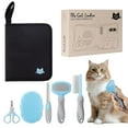 thumbnail image 1 of The Cat Ladies Cat Grooming Kit - 5 Piece Brushes Kit - With Comb and Matted Fur Undercoat Deshedding Cat Hair Brush for Long Haired Cats or Short Haired Kittens or Bunny Rabbits, 1 of 8