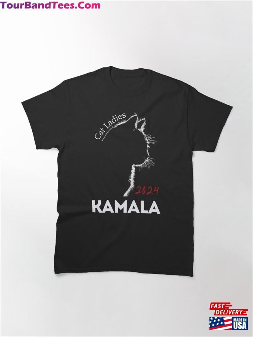 Cat Ladies For Kamala Funny 2024 President Harris Classic TShirt