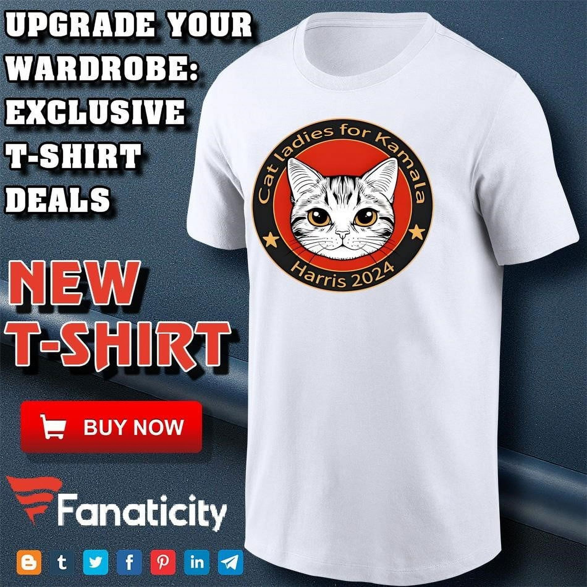 Cat Ladies For Kamala Harris 2024 Logo Shirt