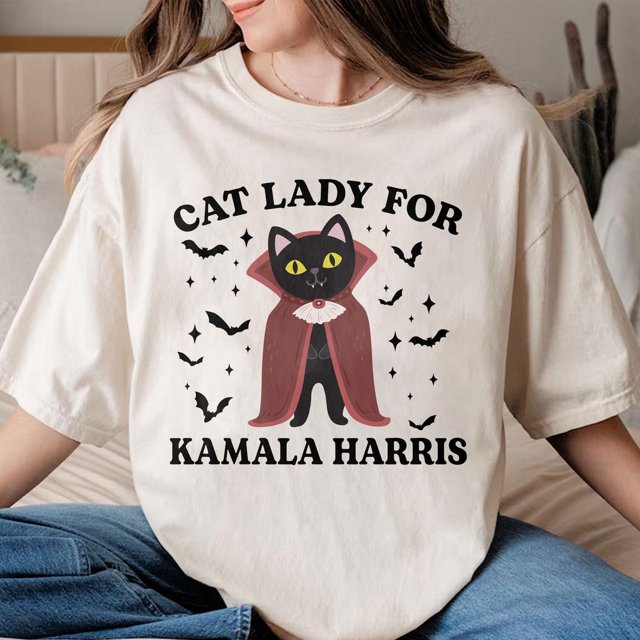 Cat Ladies Kamala Halloween Shirt, Kamala Harris Shirt, Spooky Liberal