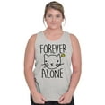 thumbnail image 1 of Cat Lady Forever Alone Funny Cynical Tank Top Tee Shirt Women Brisco Brands S, 1 of 5