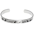 thumbnail image 1 of Cat Lady Inspirational Stainless Steel Cuff Bracelet, 1 of 5