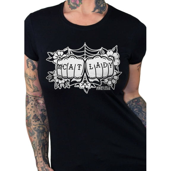 Cat Lady Knuckles Tee