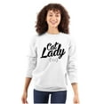 thumbnail image 1 of Cat Lady Officially Certified Funny Women Plus Size Crewneck Sweatshirt Brisco Brands 4X, 1 of 5