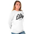 thumbnail image 1 of Cat Lady Officially Certified Funny Women's Long Sleeve T Shirt Brisco Brands S, 1 of 4