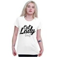thumbnail image 1 of Cat Lady Officially Certified Funny Womens Slim Fit Graphic Tee Brisco Brands L, 1 of 5