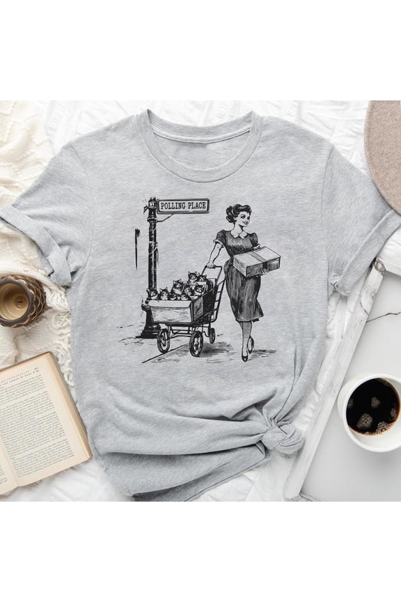 Cat Lady Vote Shirt, Vote 2024 Shirt, Retro Vote Shirt, Funny Cat, Cat Lover Shirt, Women