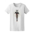 thumbnail image 1 of Cat Lady Woman In Leopard Skirt T-Shirt Women -Image by Shutterstock, Female Small, 1 of 2