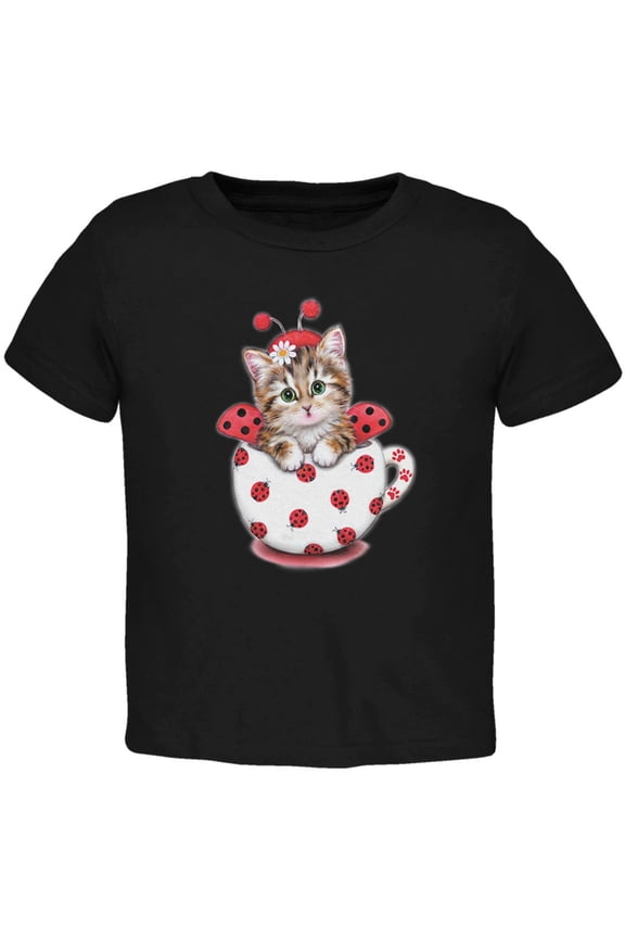 Cat Ladybug Toddler T Shirt