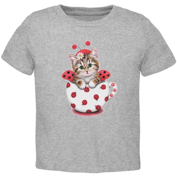 Cat Ladybug Toddler T Shirt