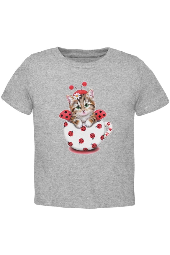 Cat Ladybug Toddler T Shirt