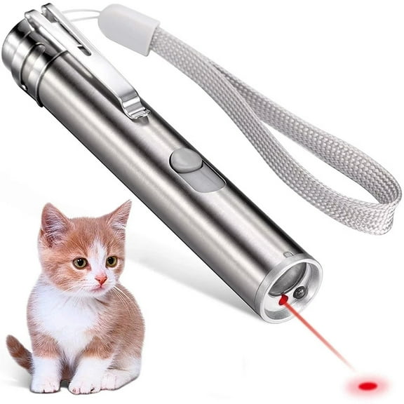 Cat Laser Pointer Toy, Cat Toys, Rechargeable Cat Laser Pointer Toy, 3 Mode Red Laser Pointer, Interactive Light Training Tool with USB Charging for Cat Dog Exercise Playing, Red
